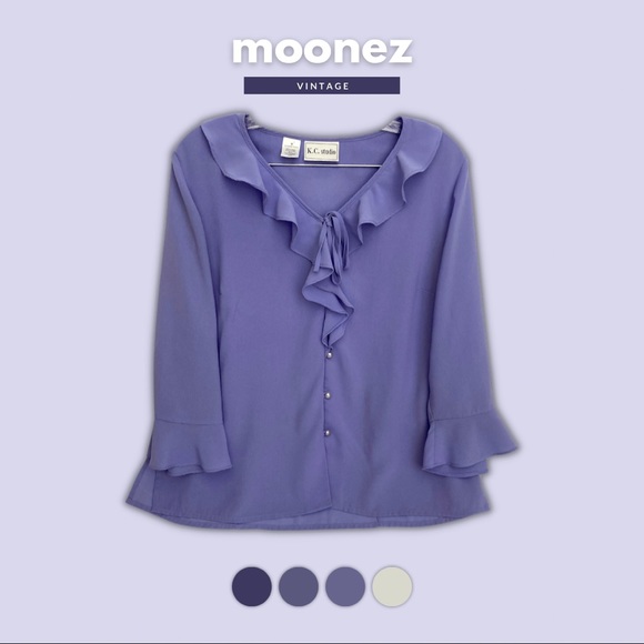 VINTAGE | Lavender K.C. Studio Blouse - Picture 1 of 5
